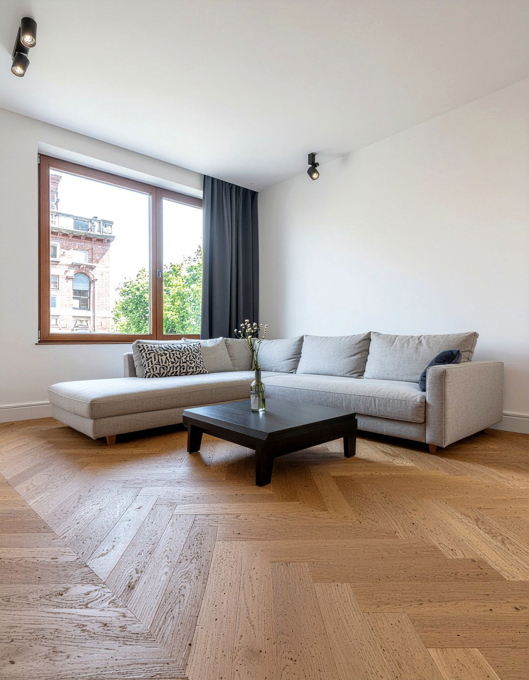 Herringbone Cork Floor Living Room - 30 living room cork flooring ideas