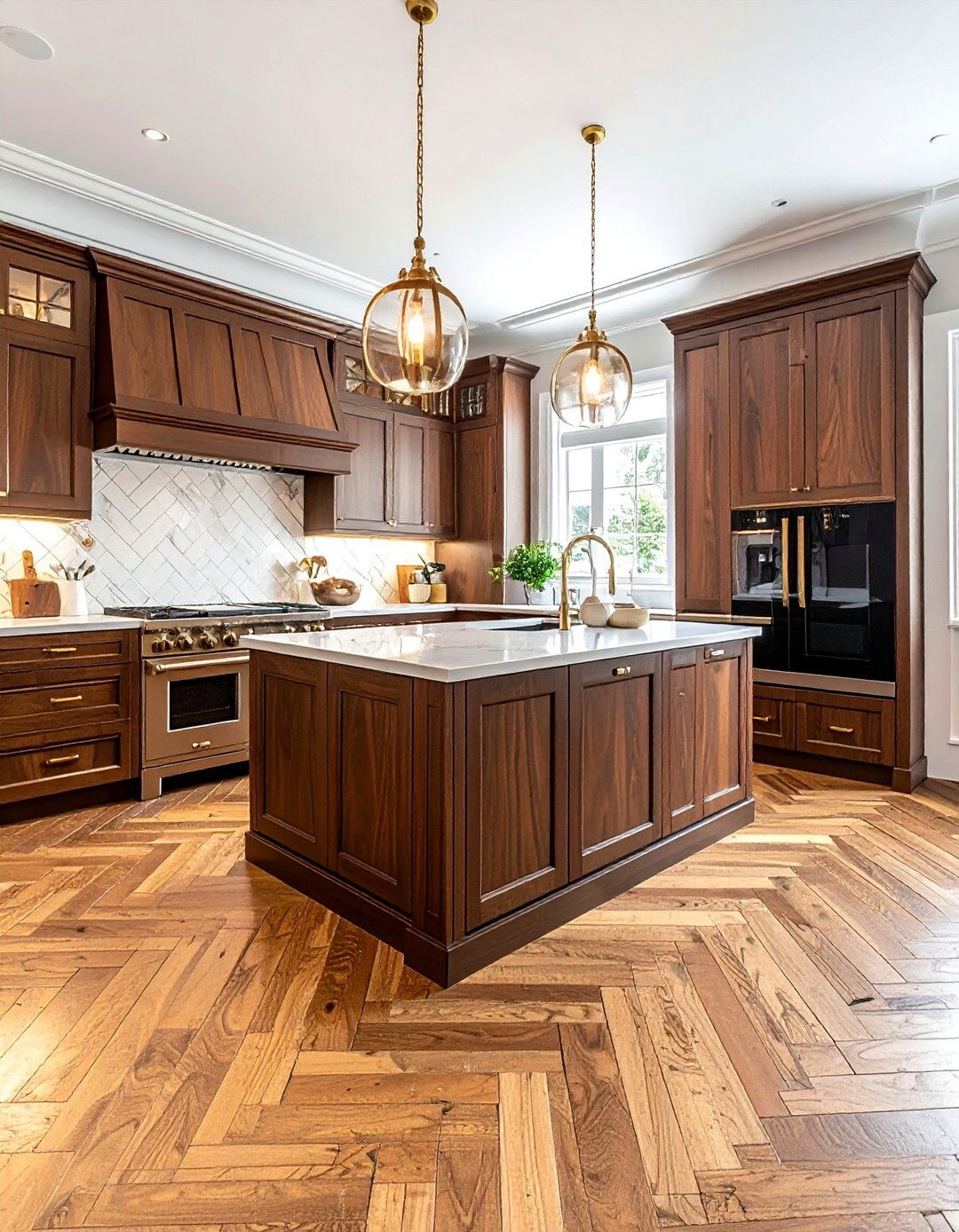 Herringbone Cork Kitchen Floor - 30 cork floor kitchen ideas