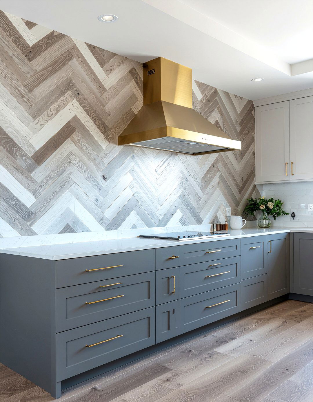Herringbone Kitchen Wallpaper - 30 kitchen wallpaper ideas