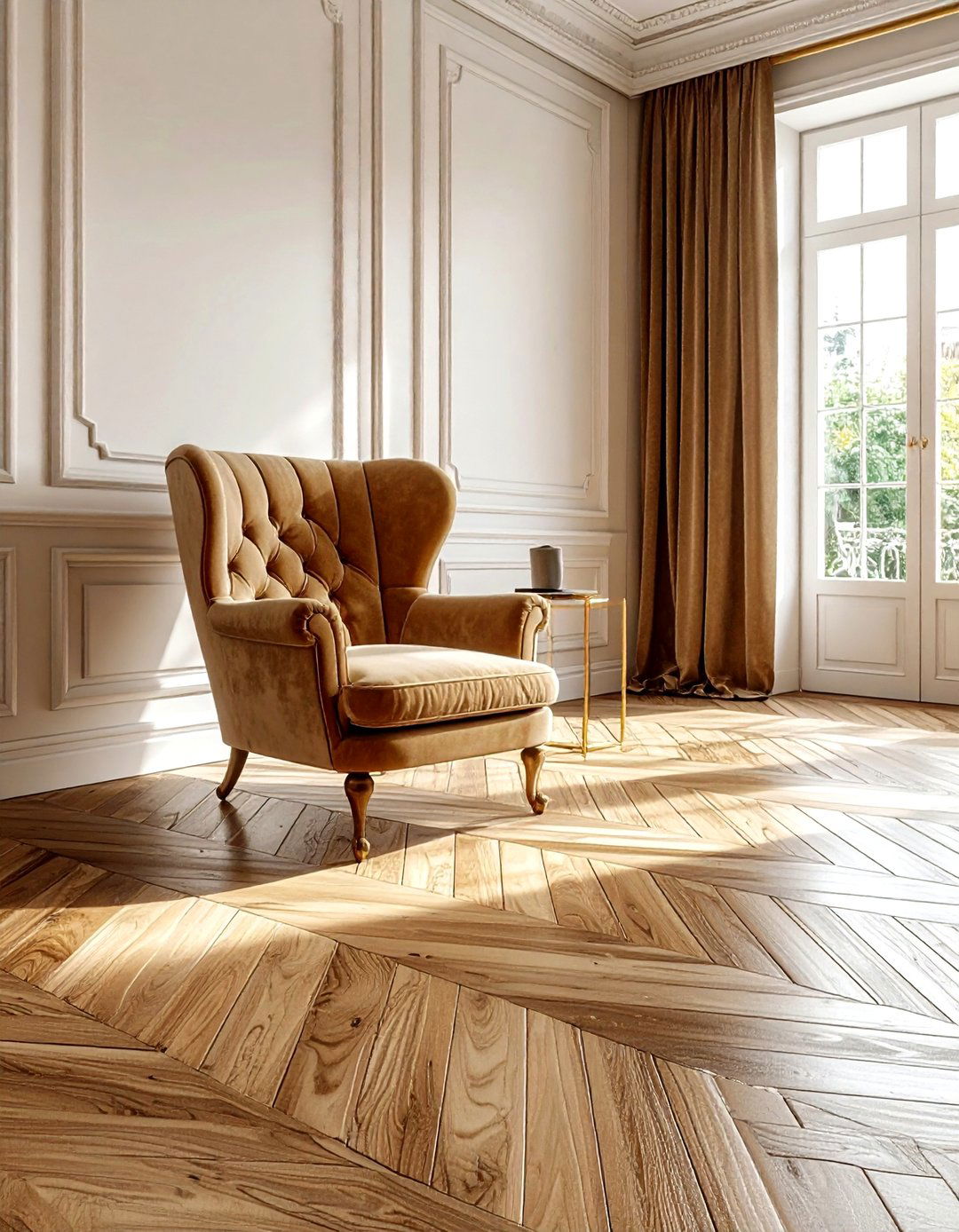 Herringbone Pattern Floor - 30 living room hardwood floors