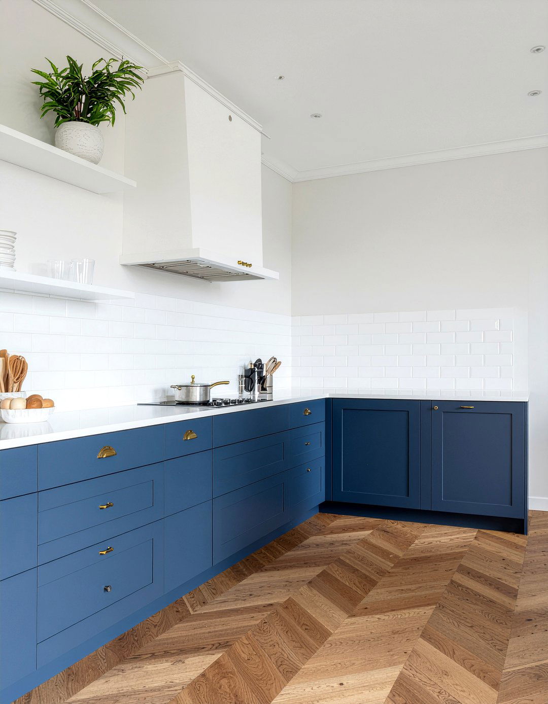 Herringbone Pattern Hardwood - 30 hardwood floor kitchen ideas