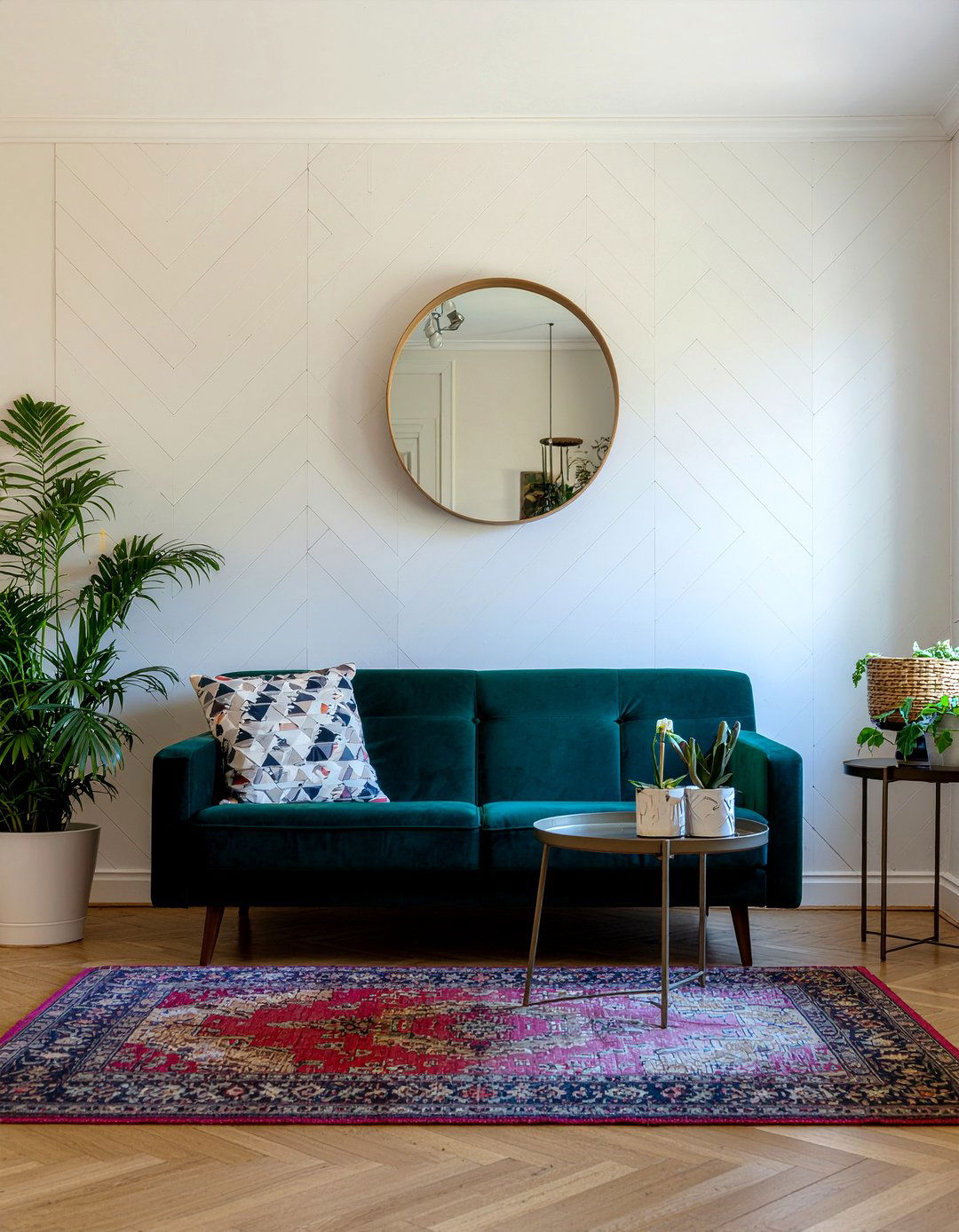 Herringbone Pattern Shiplap Wall - 30 living room shiplap walls