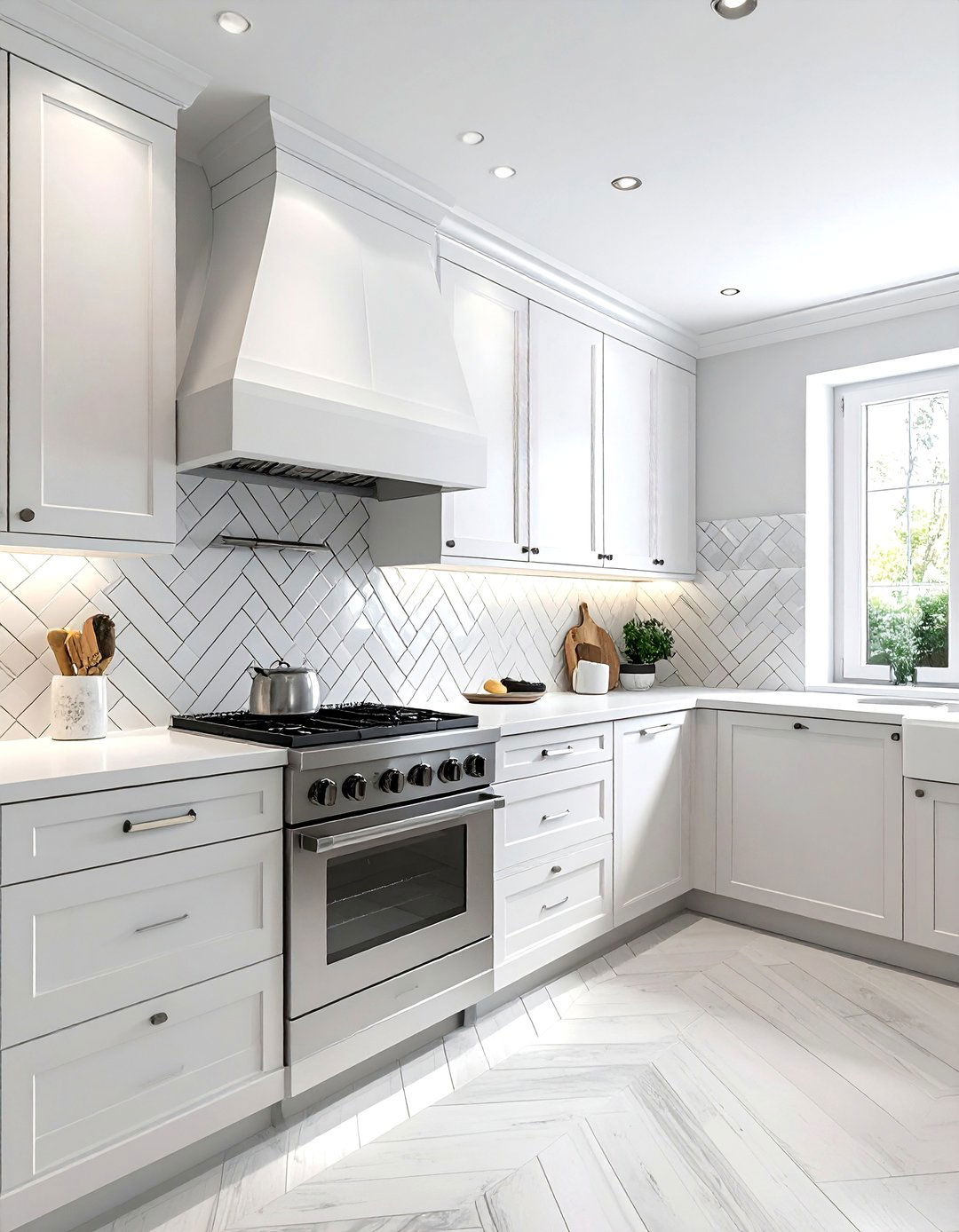 Herringbone Tile Backsplash - 30 ultimate kitchen ideas
