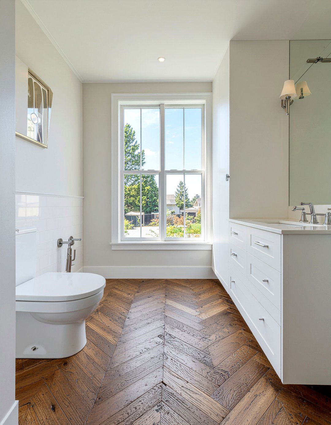 Herringbone Tile Bathroom - 30 bathroom inspiration ideas