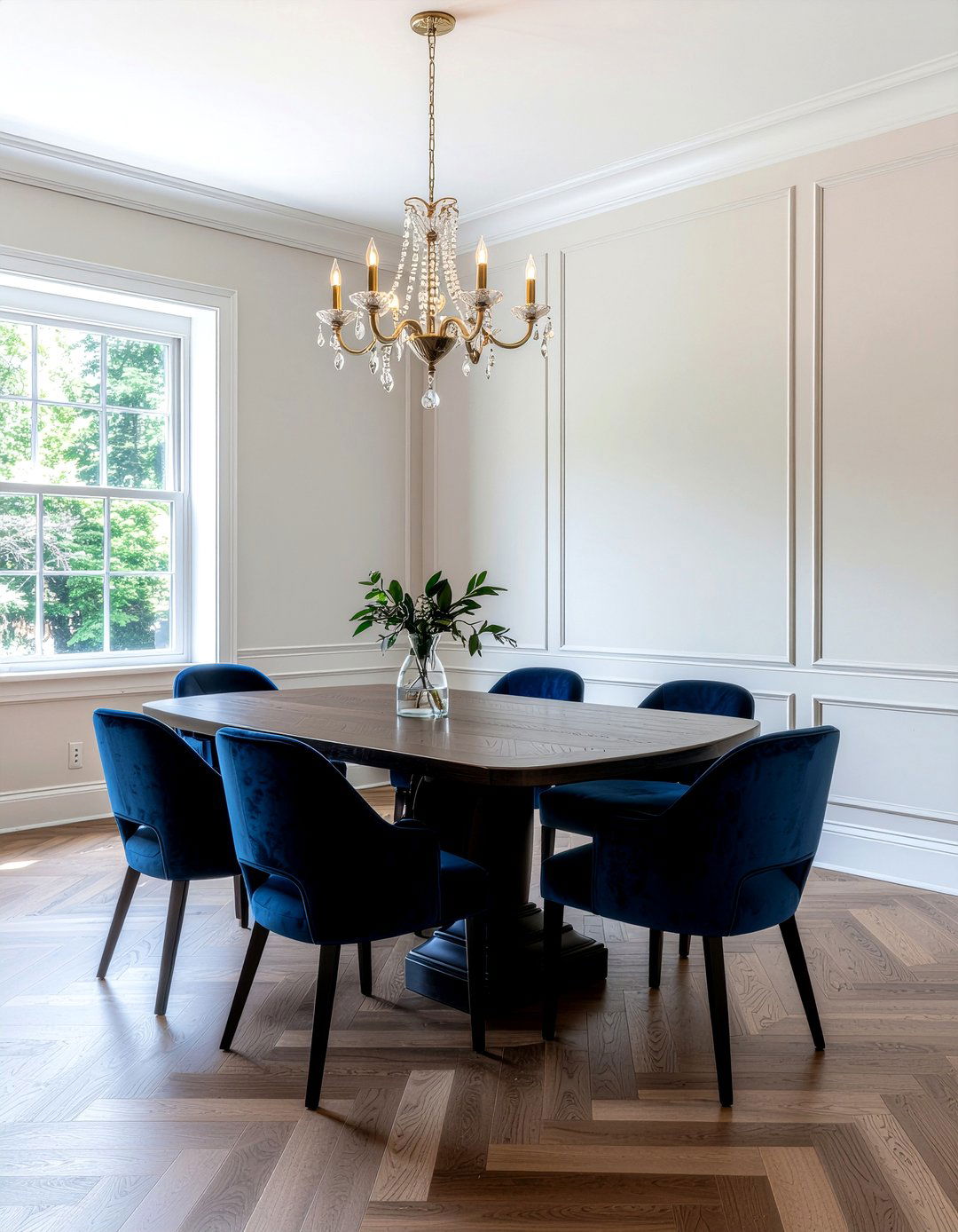 Herringbone Vinyl Flooring - 30 dining room vinyl floor ideas