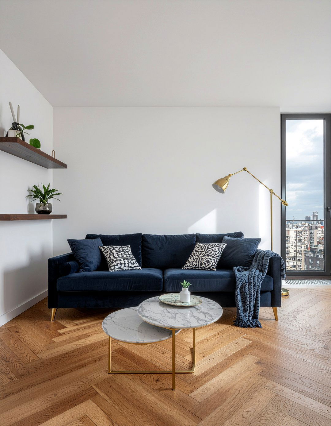 Herringbone Vinyl Plank - 30 living room vinyl flooring ideas