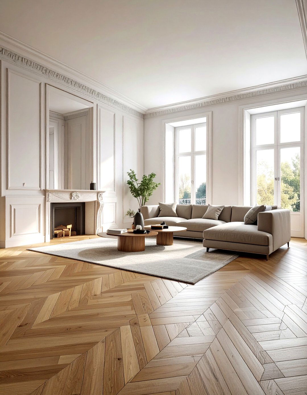 Herringbone Wood Floor - 30 sophisticated decor ideas