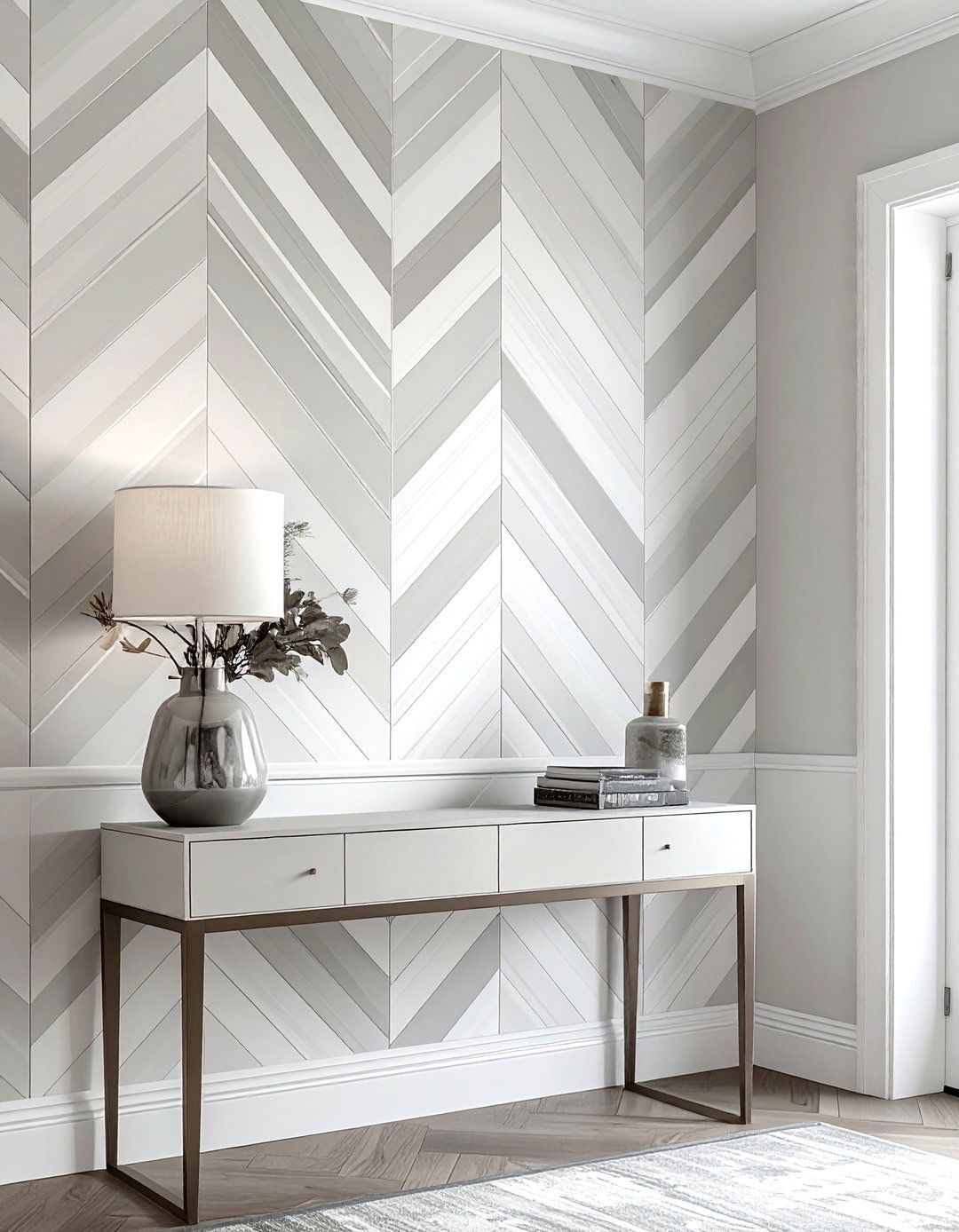 Herringbone pattern wallpaper - 30 removable wallpaper ideas