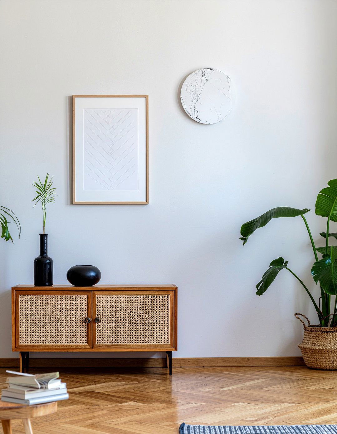 Herringbone wall stencil - 30 living room wall stencils