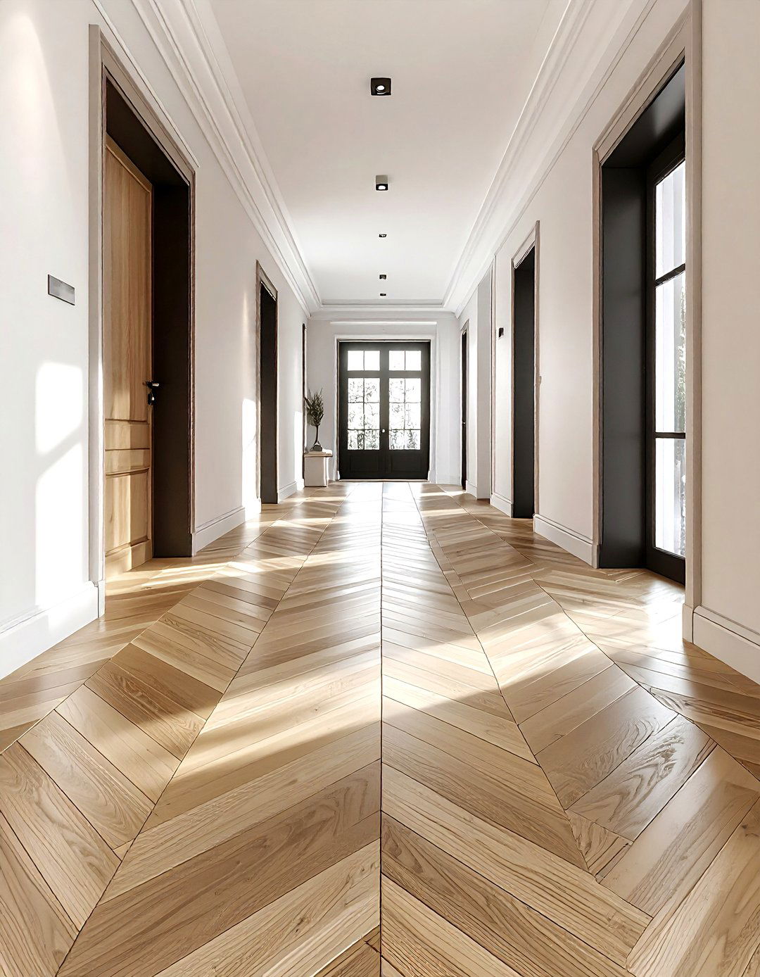 Herringbone wood floor - 30 wood decor ideas