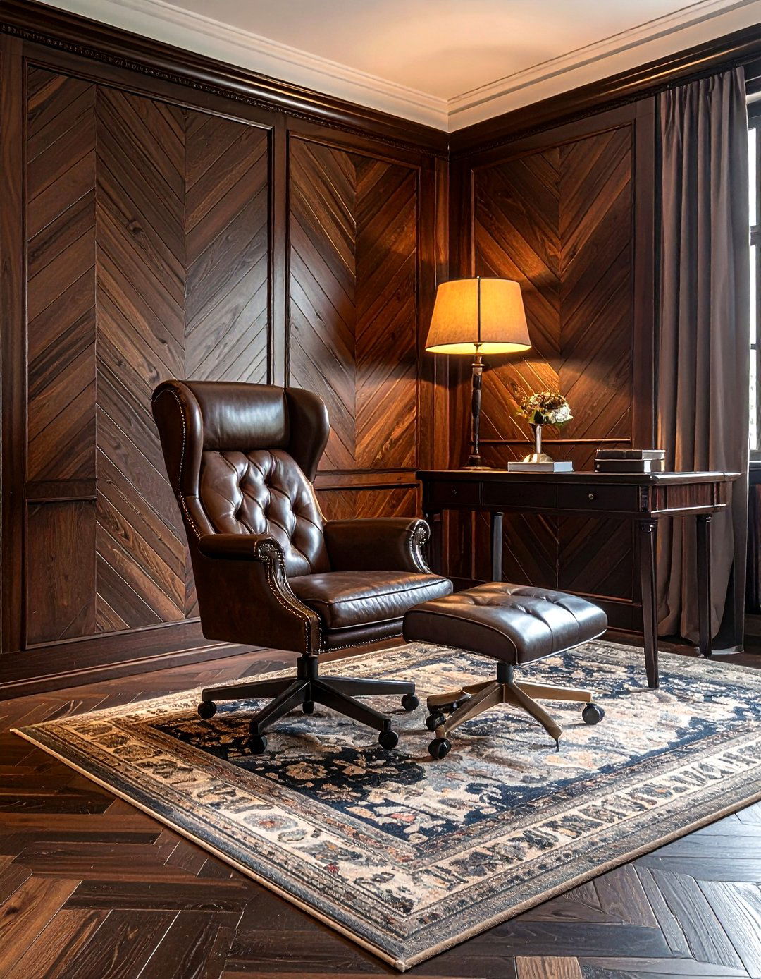 Herringbone wood paneling - 30 accent wall ideas