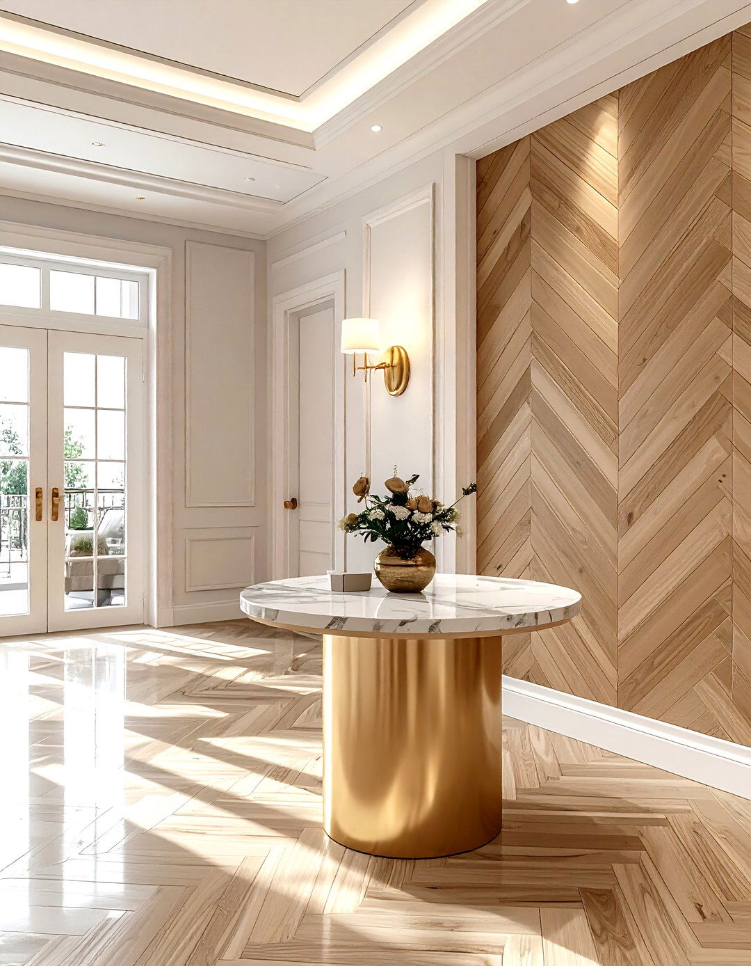 Herringbone wood wall - 30 wood accent ideas