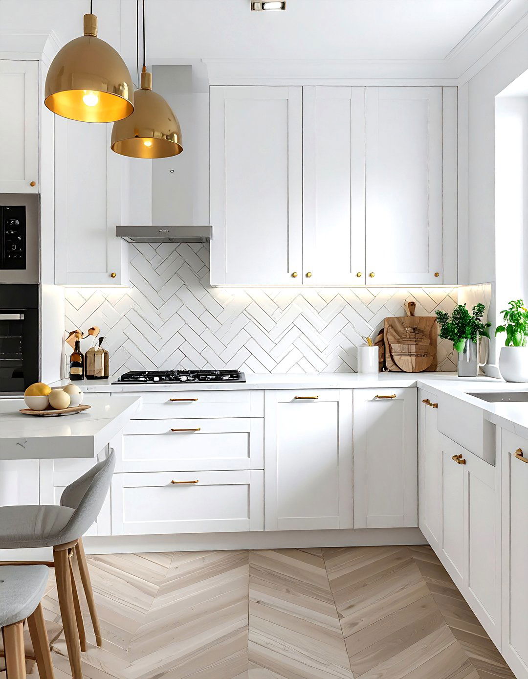 Herringbone zellige backsplash - 30 zellige tile kitchen backsplash ideas