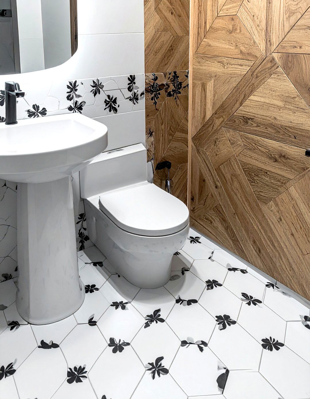 Hexagon Floor Tile - 30 Edwardian bathroom ideas