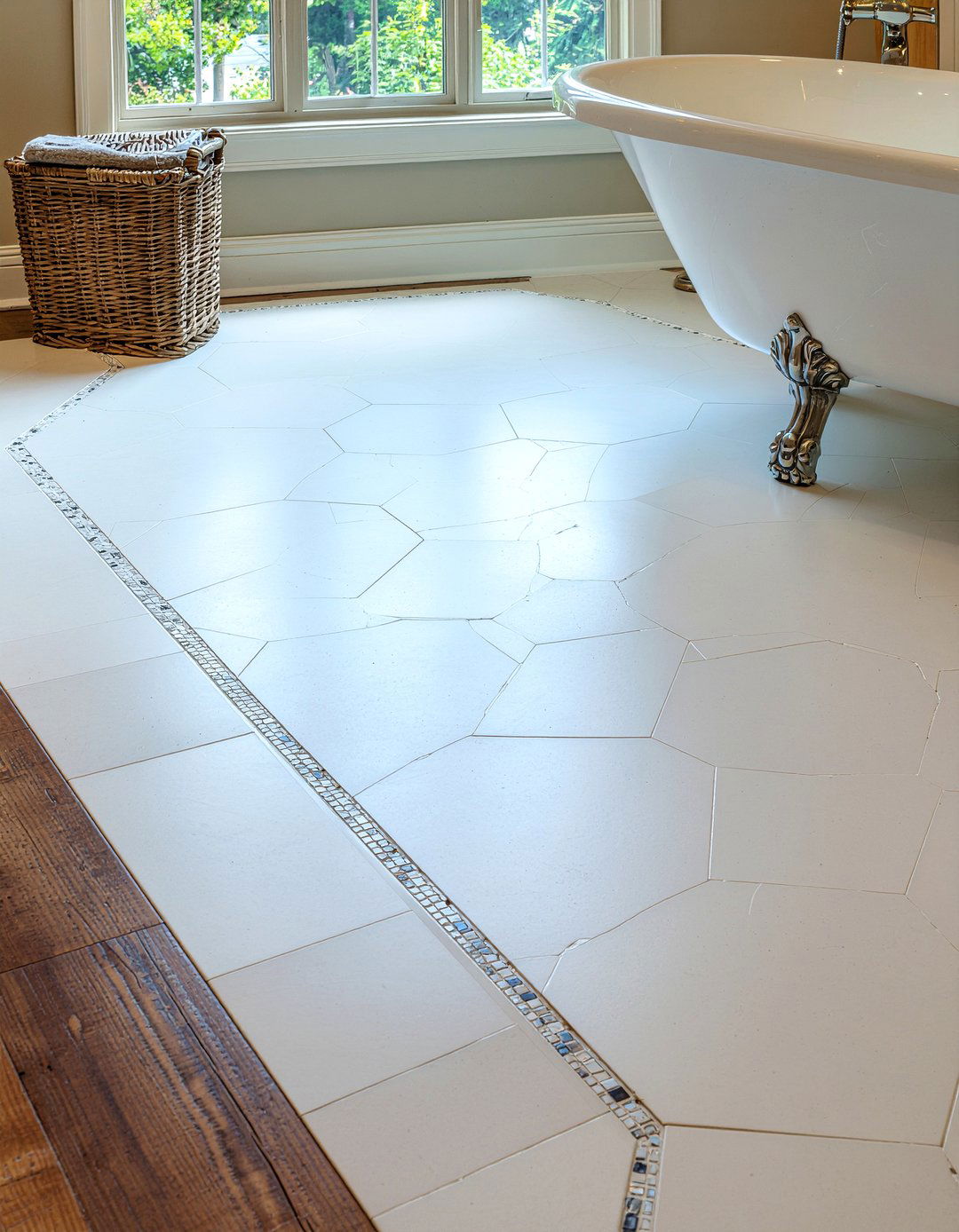Hexagon Floor Tile - 30 bathroom charm ideas