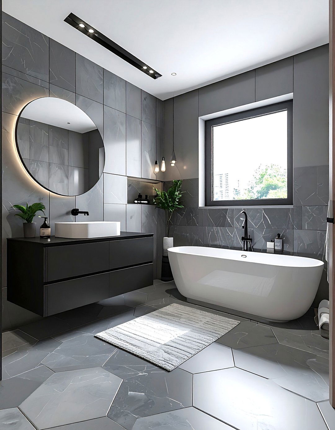 Hexagon Porcelain Bathroom - 30 porcelain bathroom ideas
