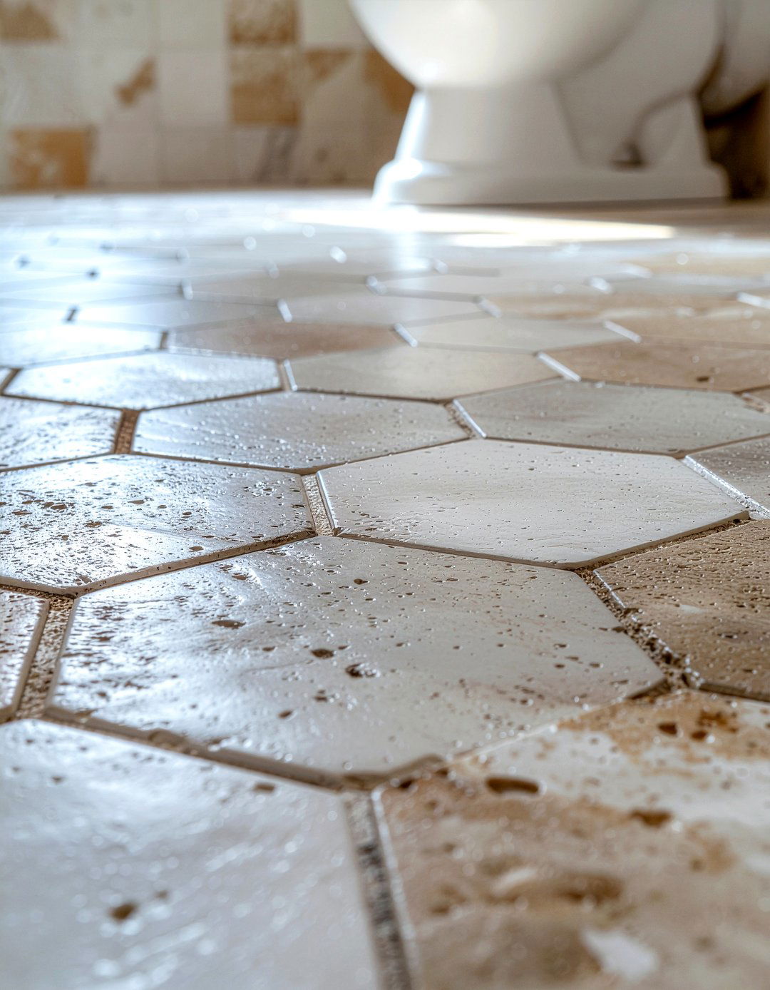 Hexagon Tile - 30 bathroom timeless element ideas