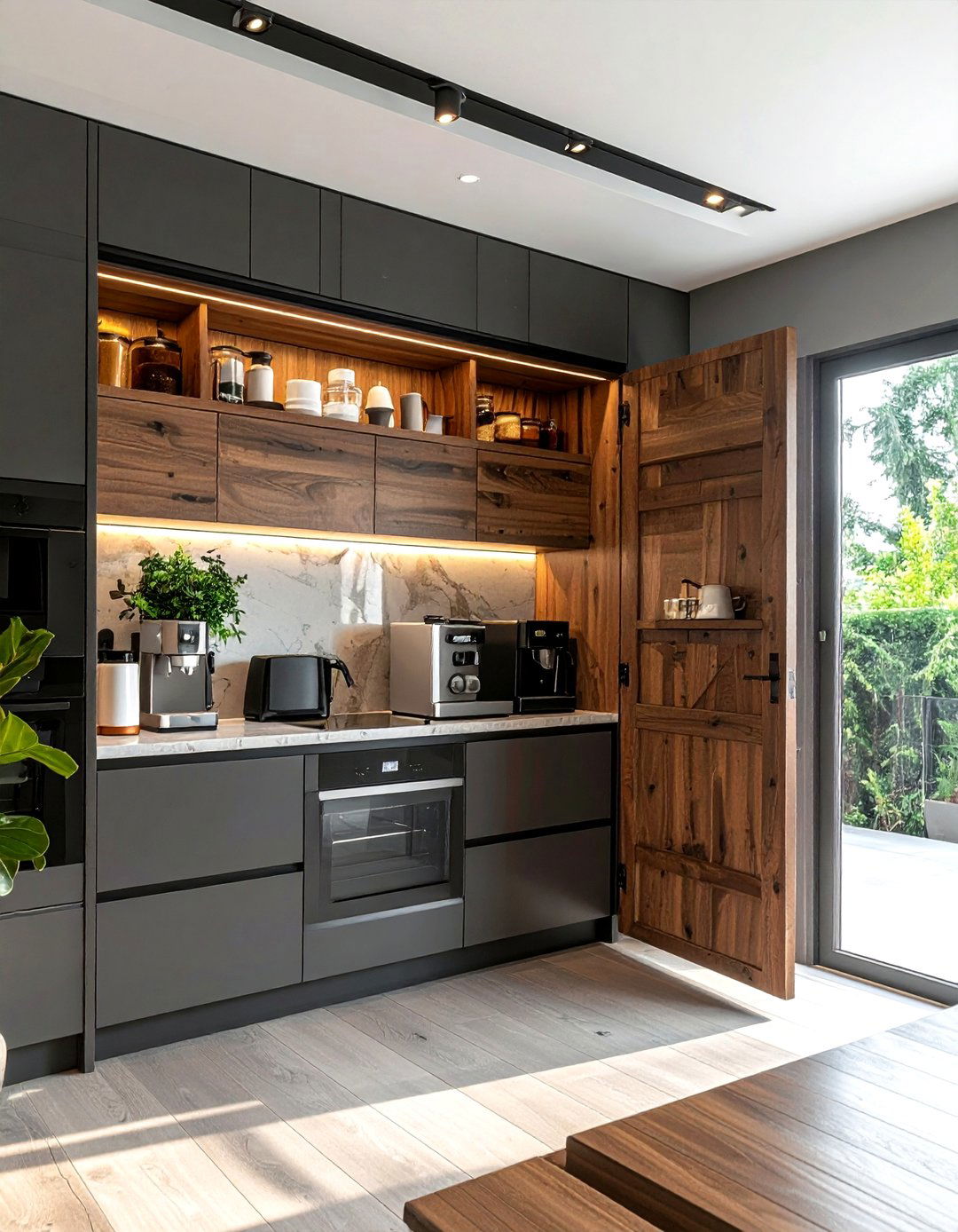 Hidden Appliance Garage - 30 efficient kitchen ideas