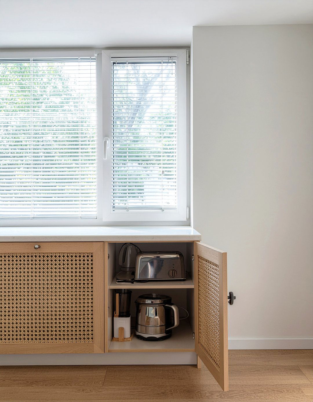 Hidden Appliance Garage Cabinet - 30 inviting kitchen ideas