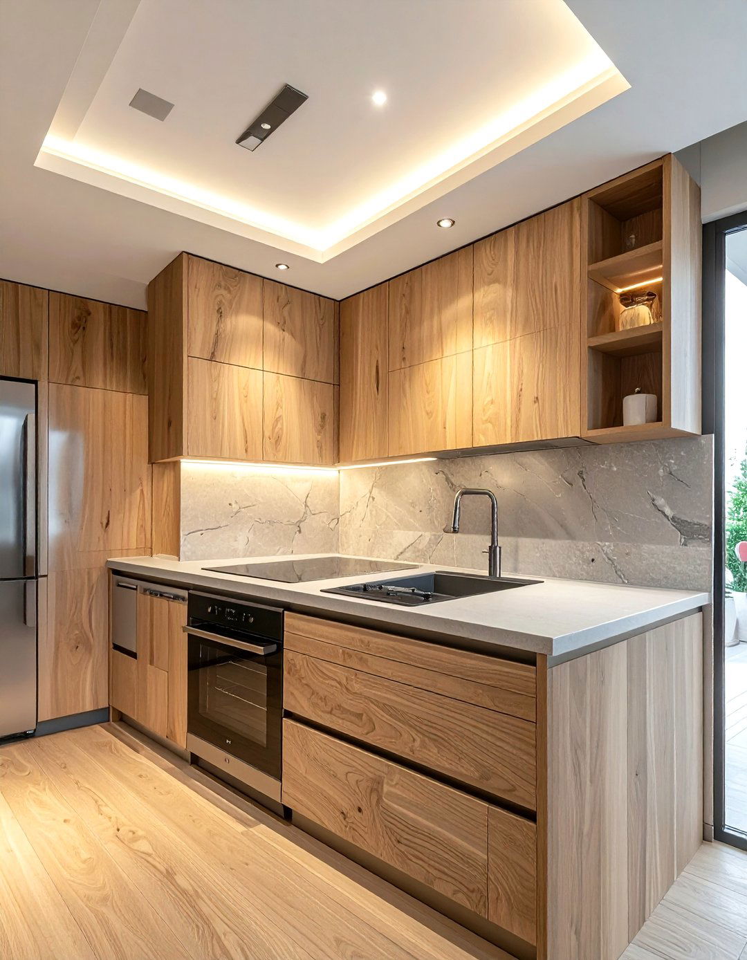 Hidden Appliance Kitchen - 30 one-wall kitchen ideas