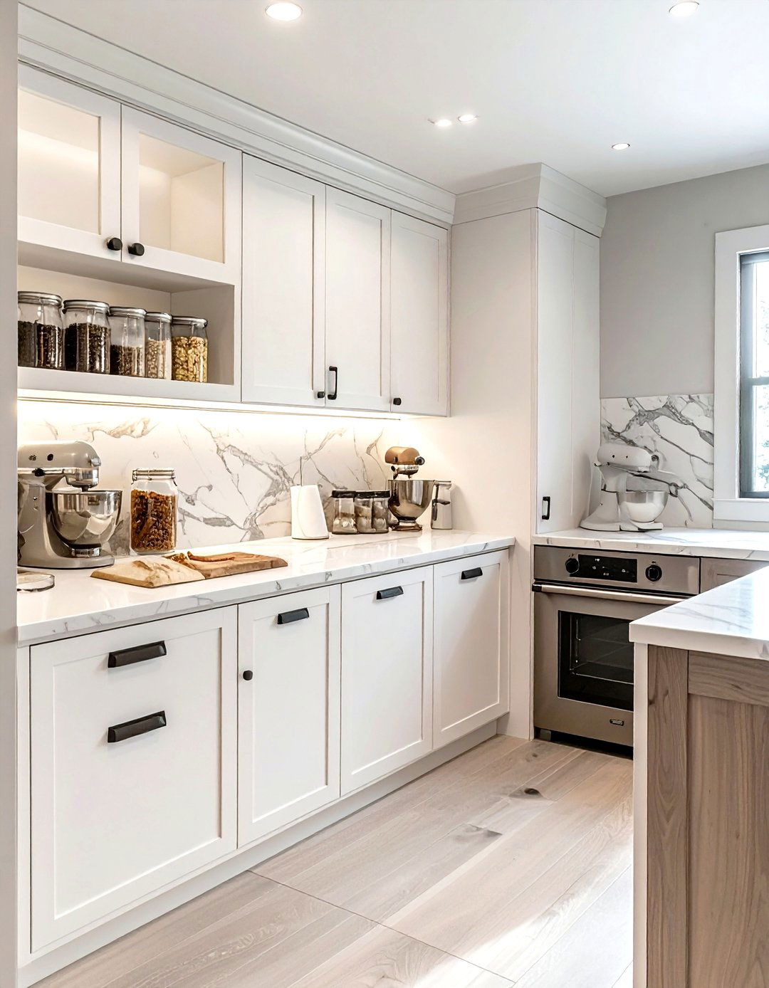 Hidden Baking Station Pocket Doors - 30 kitchen baking center ideas