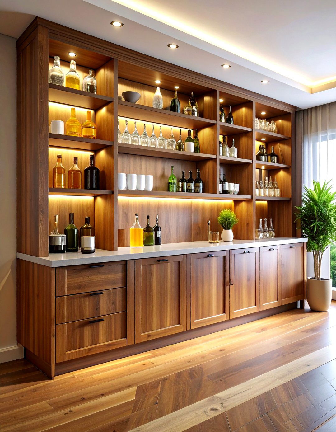 Hidden Bar Cabinet - 30 dining room cabinet storage ideas