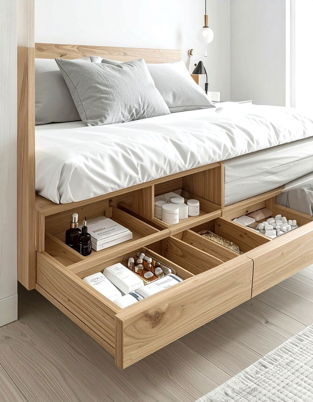 Hidden Bed Compartment - 30 bathroom under bed storage ideas