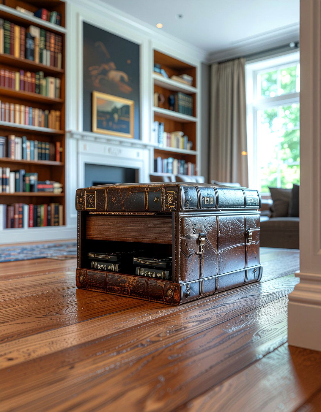 Hidden Book Box - 30 living room remote control storage ideas