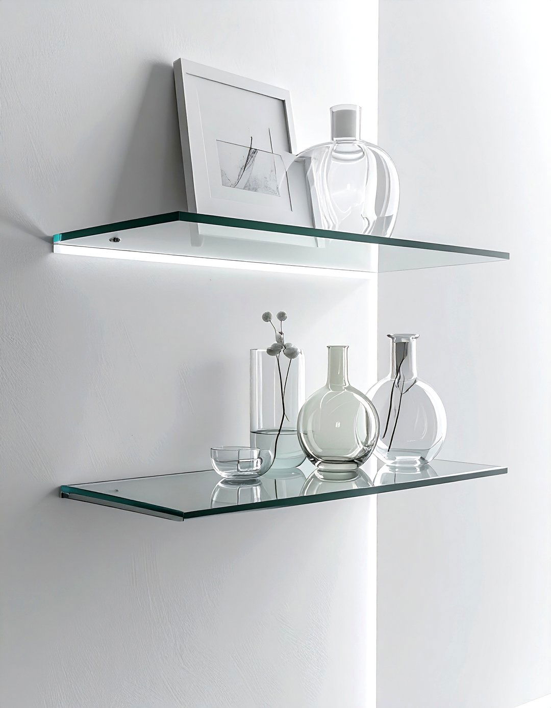 Hidden Bracket Corner Shelf - 30 living room corner shelving ideas