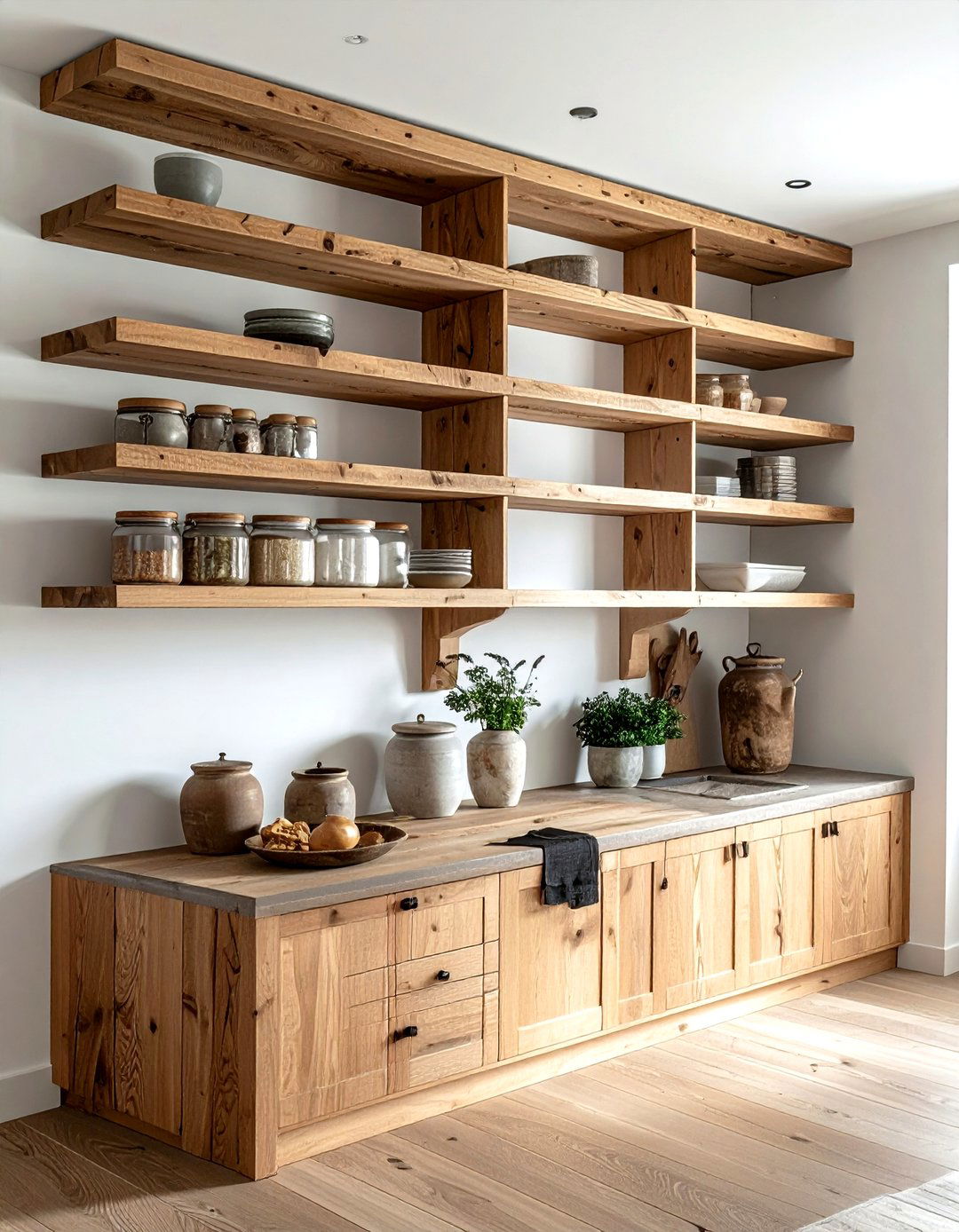 Hidden Bracket Corner Shelves - 30 kitchen corner shelving ideas