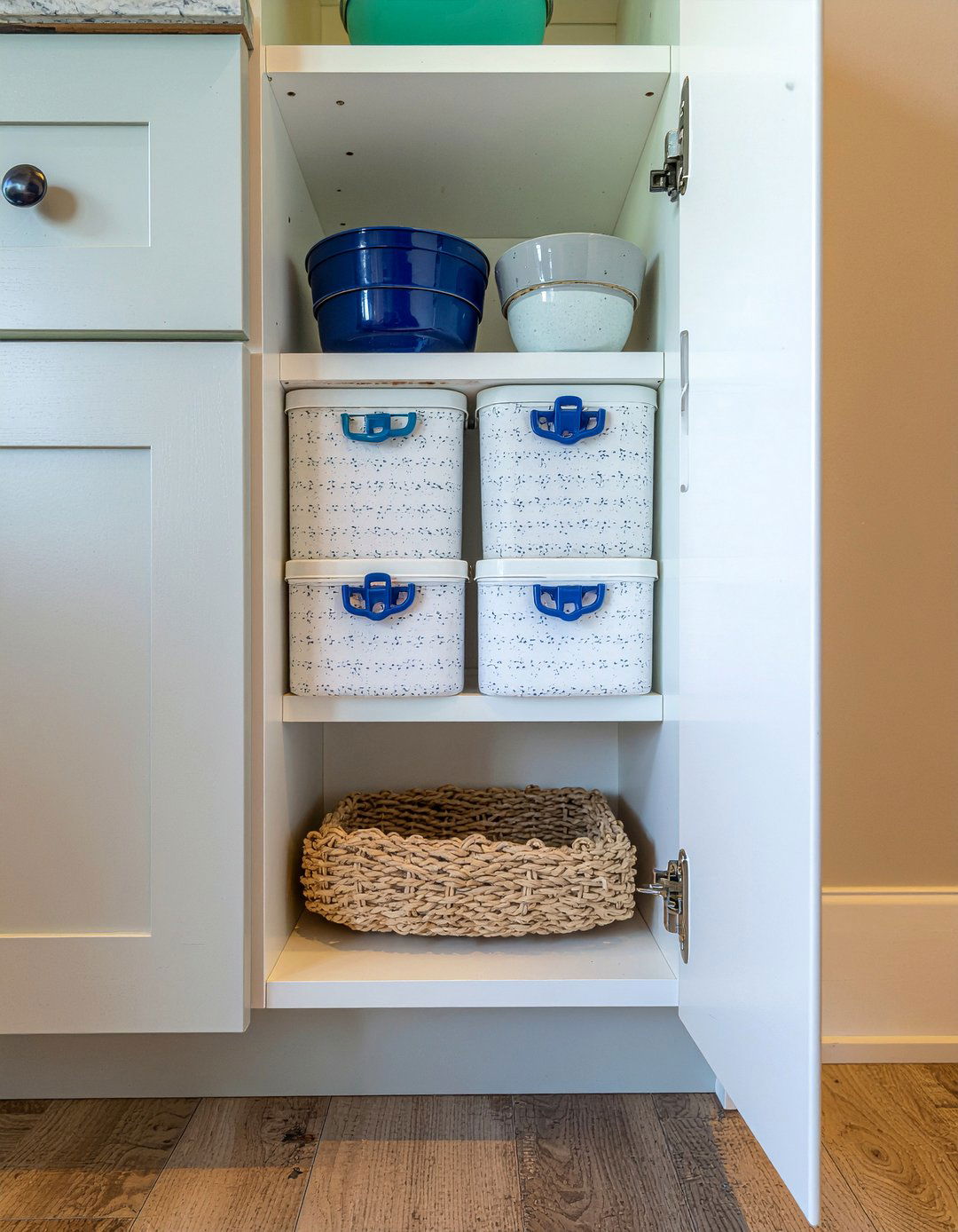 Hidden Cabinet Organizer - 30 kitchen command center ideas