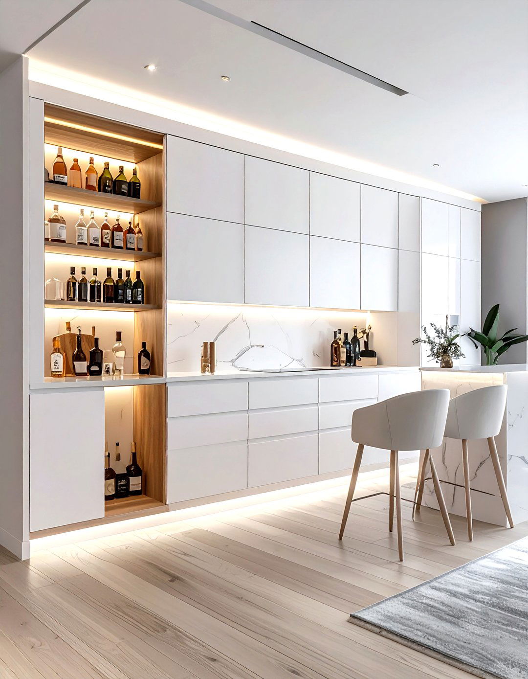 Hidden Cabinet Storage - 30 living room organization hacks