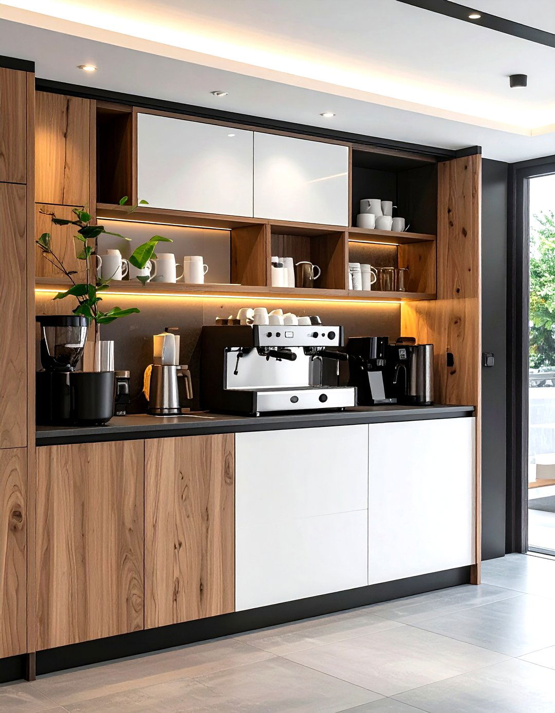 Hidden Coffee Station Cabinet - 30 hidden pantry kitchen ideas
