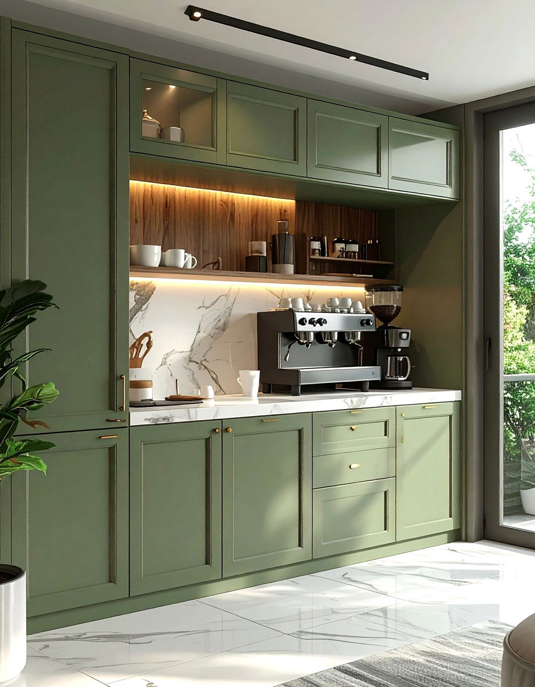 Hidden Coffee Station Cabinet - 30 tall cabinet kitchen ideas