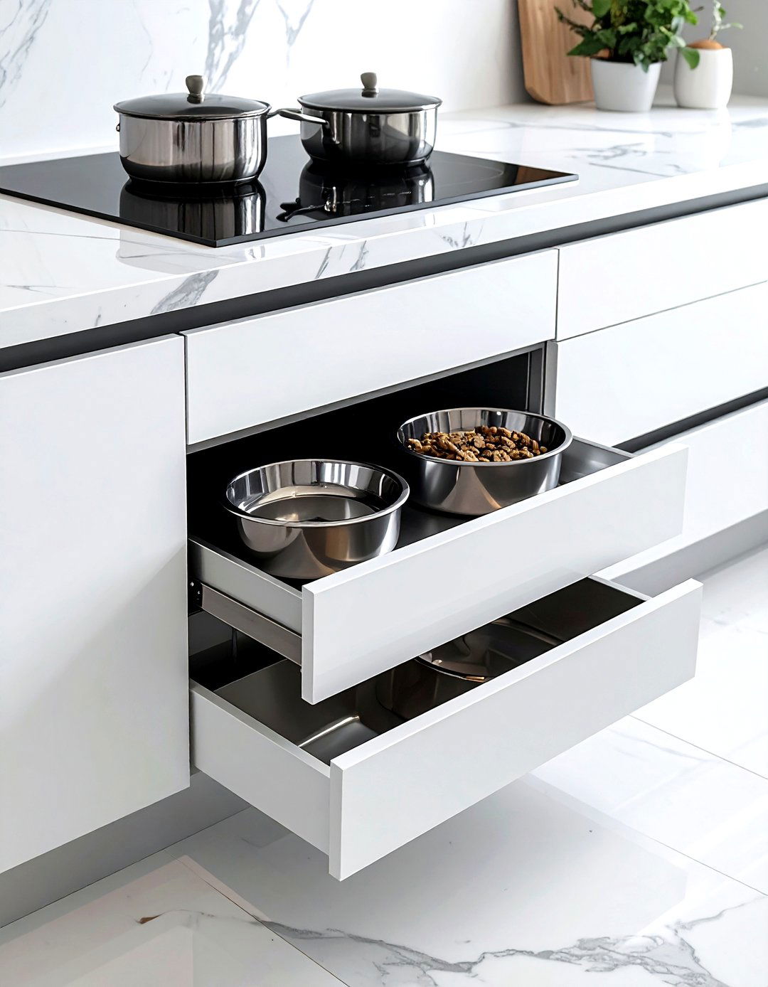 Hidden Dog Bowl Drawer - 30 dog-friendly decor ideas