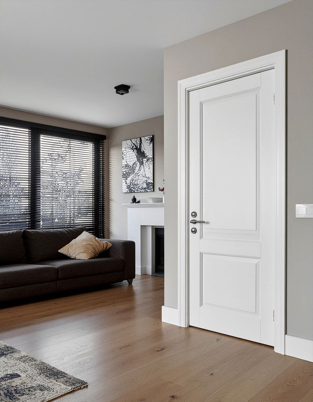 Hidden Door Trim - 30 living room trim work ideas