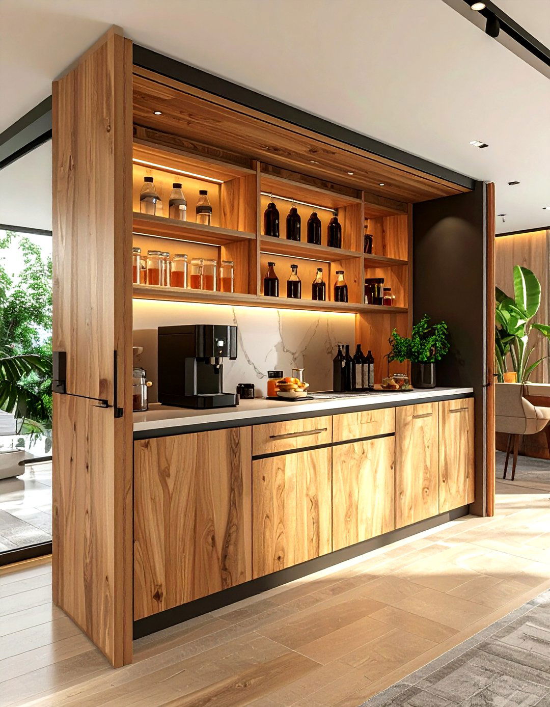 Hidden Juice Bar Cabinet - 30 kitchen juice bar ideas