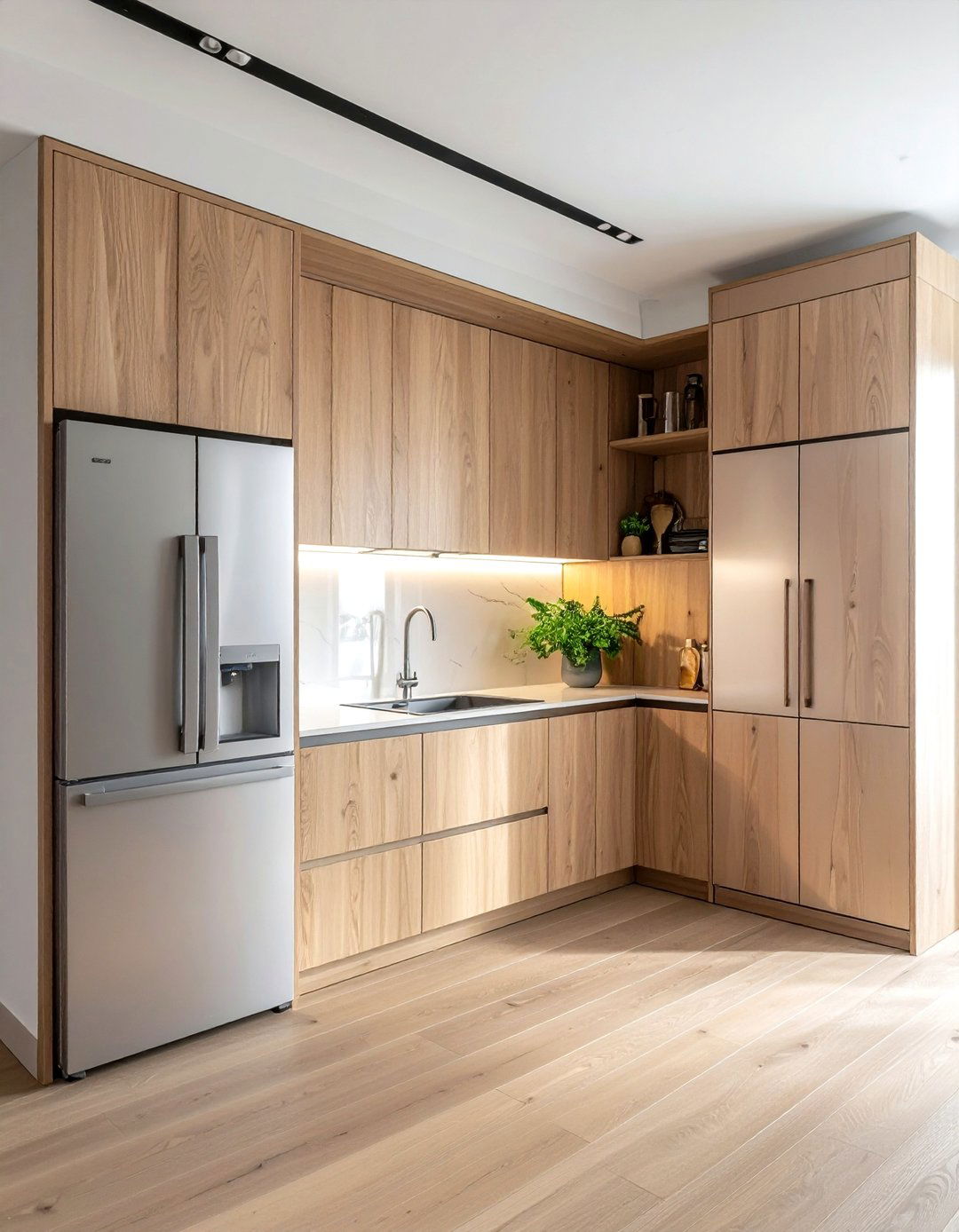 Hidden Kitchen Appliance Storage - 30 serene kitchen ideas