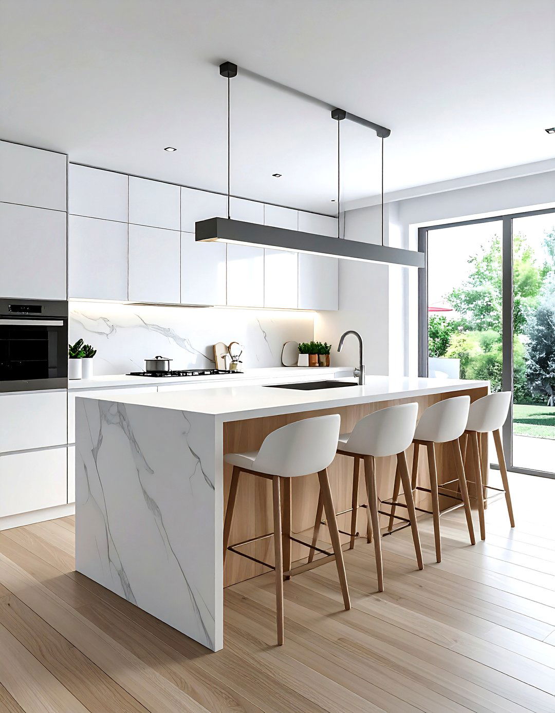 Hidden Kitchen Stools - 30 kitchen seating arrangements ideas