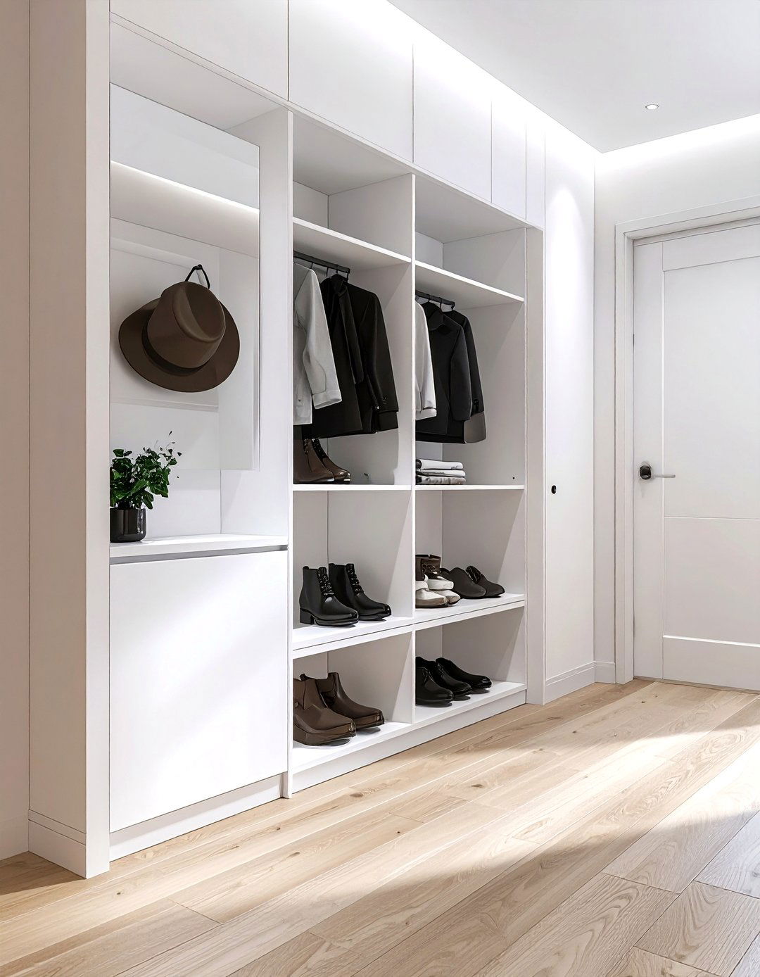 Hidden Shoe Storage - 30 living room hallway ideas