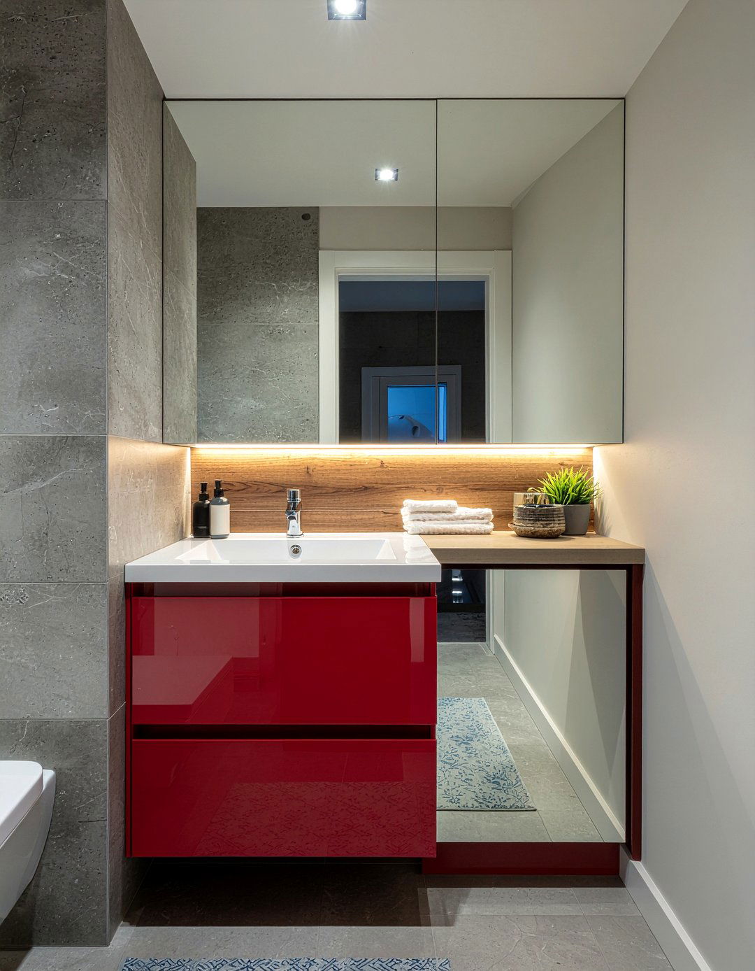 Hidden Storage Cabinet - 30 minimalist bathroom ideas