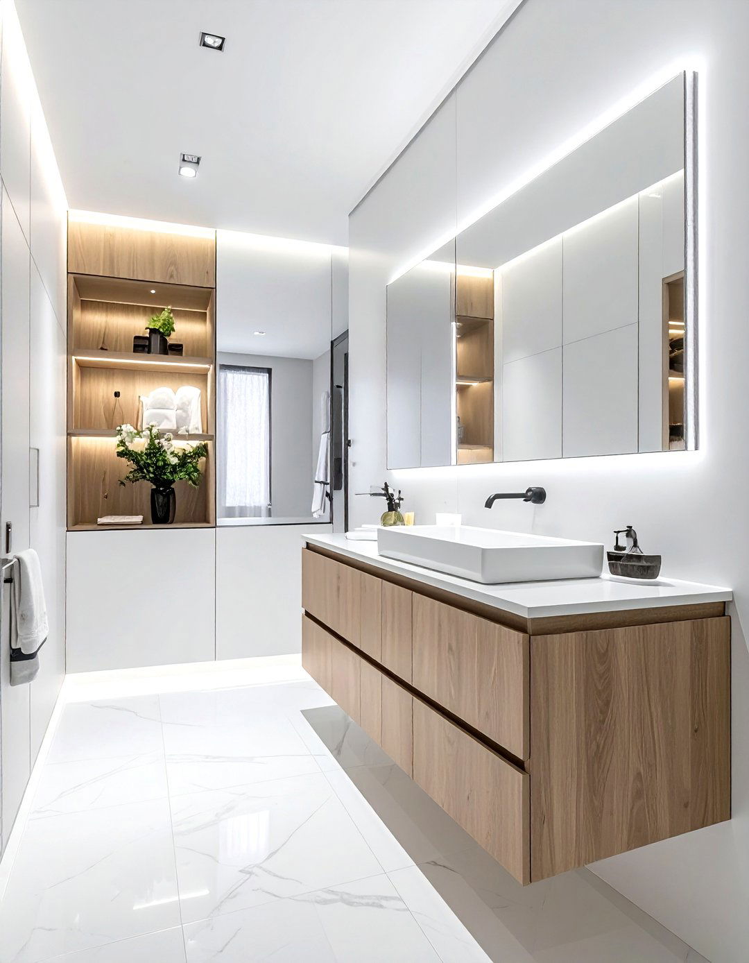 Hidden Storage Modern Bathroom - 30 bathroom furniture placement