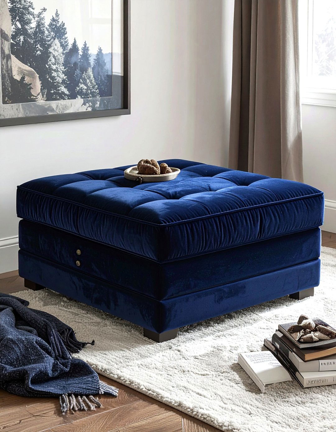 Hidden Storage Ottoman - 30 small space decor ideas