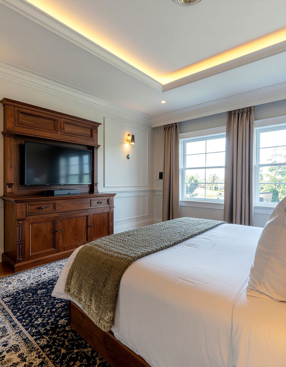 Hidden TV Cabinet - 30 bedroom tv ideas