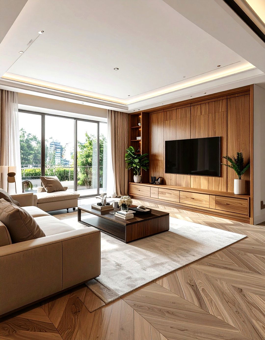Hidden TV cabinet - 30 living room media cabinet ideas
