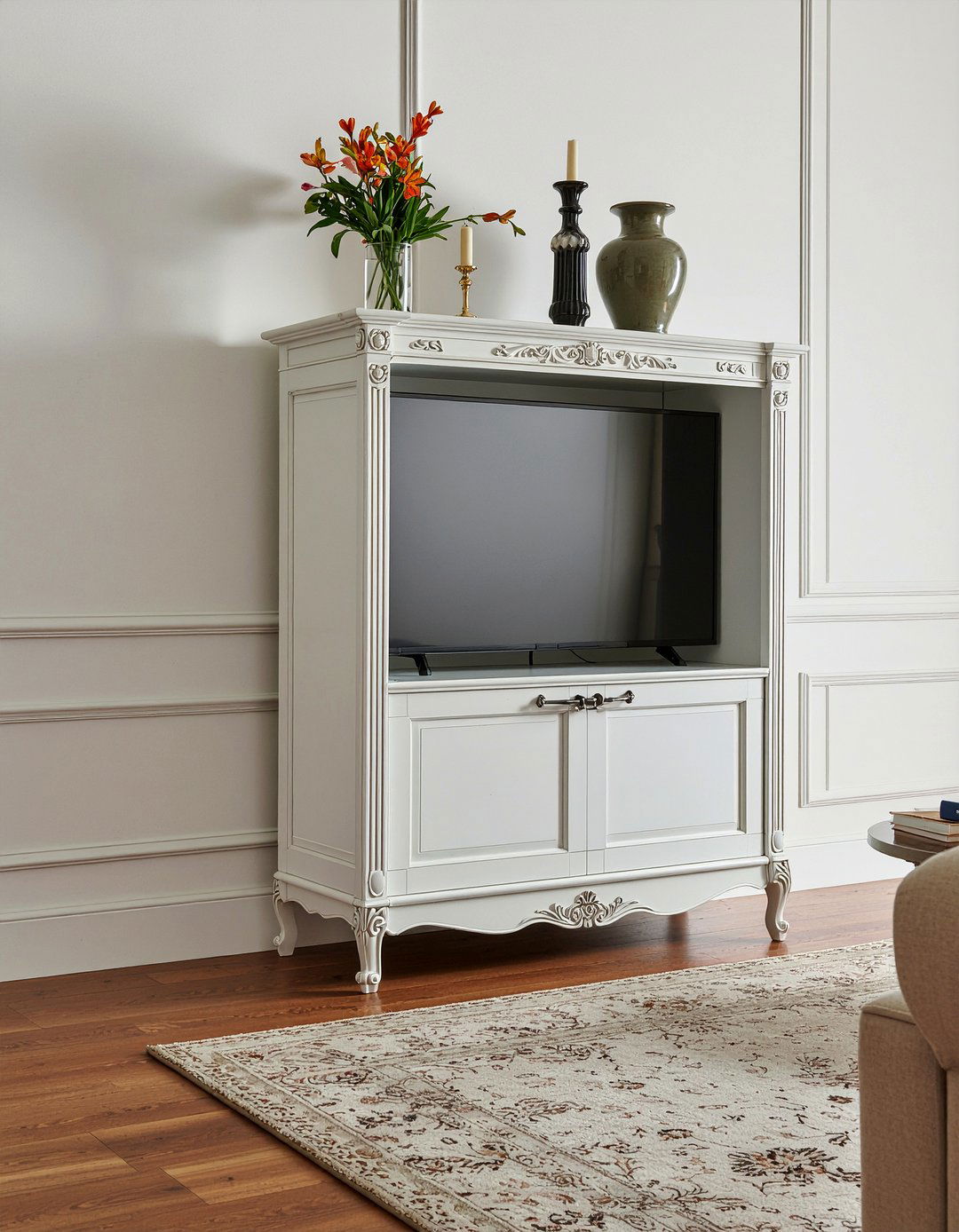Hidden Television Cabinet - 30 living room entertaining ideas