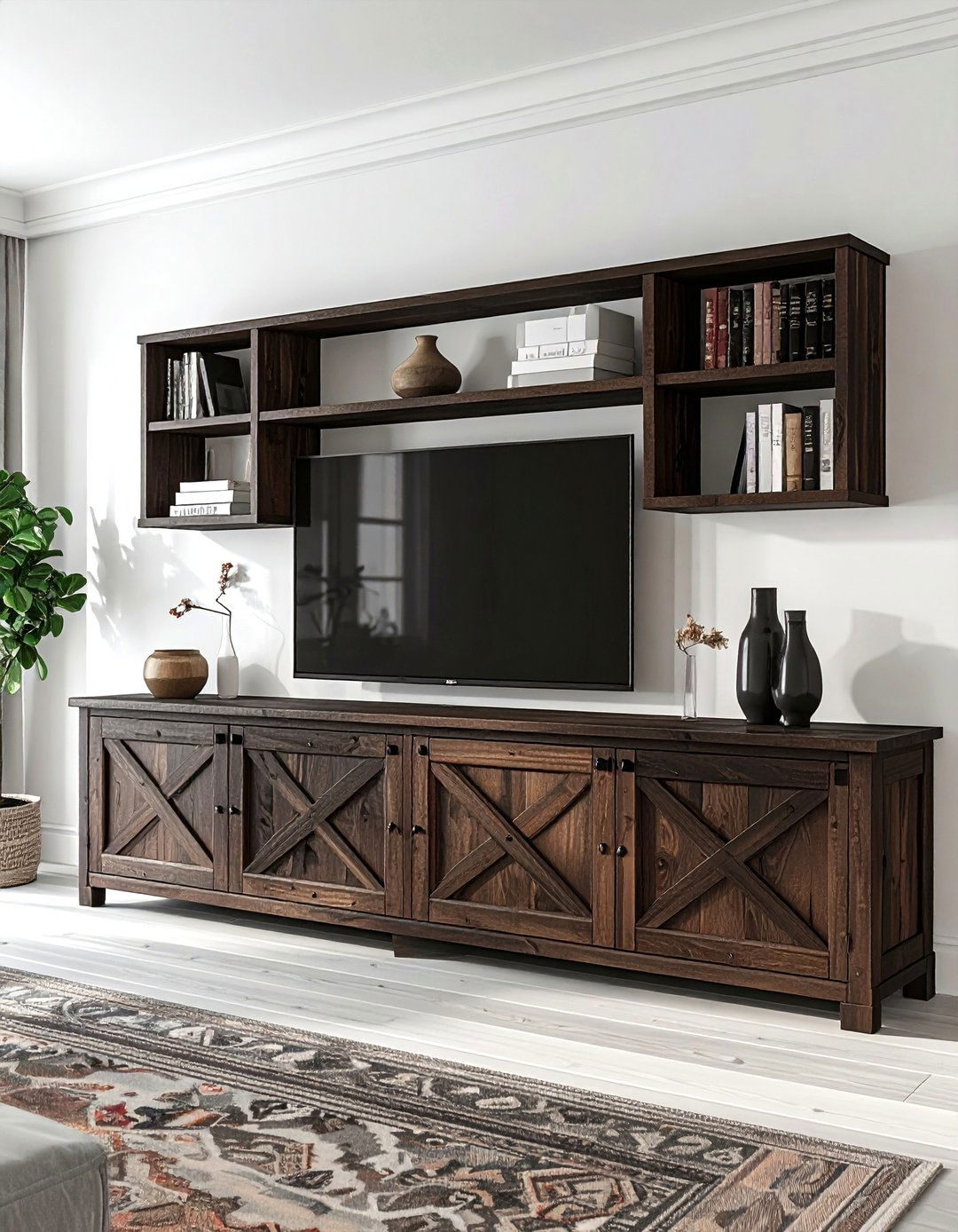 Hidden Television Cabinet - 30 functional decor ideas