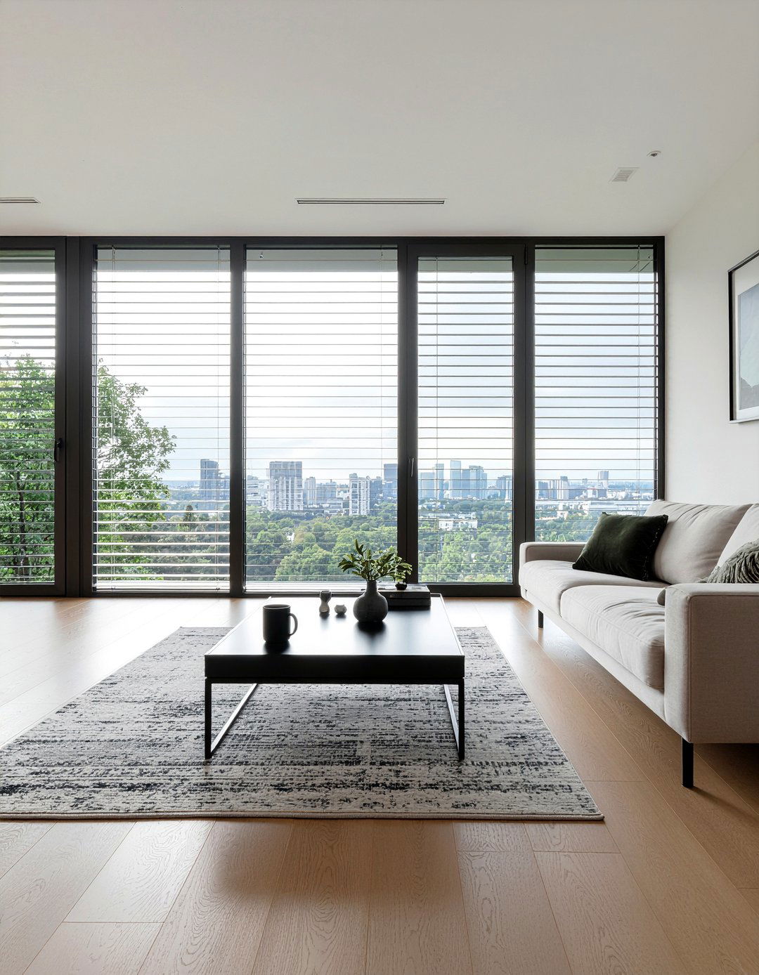 Hidden Tilt Rod Shutters - 30 living room plantation shutters