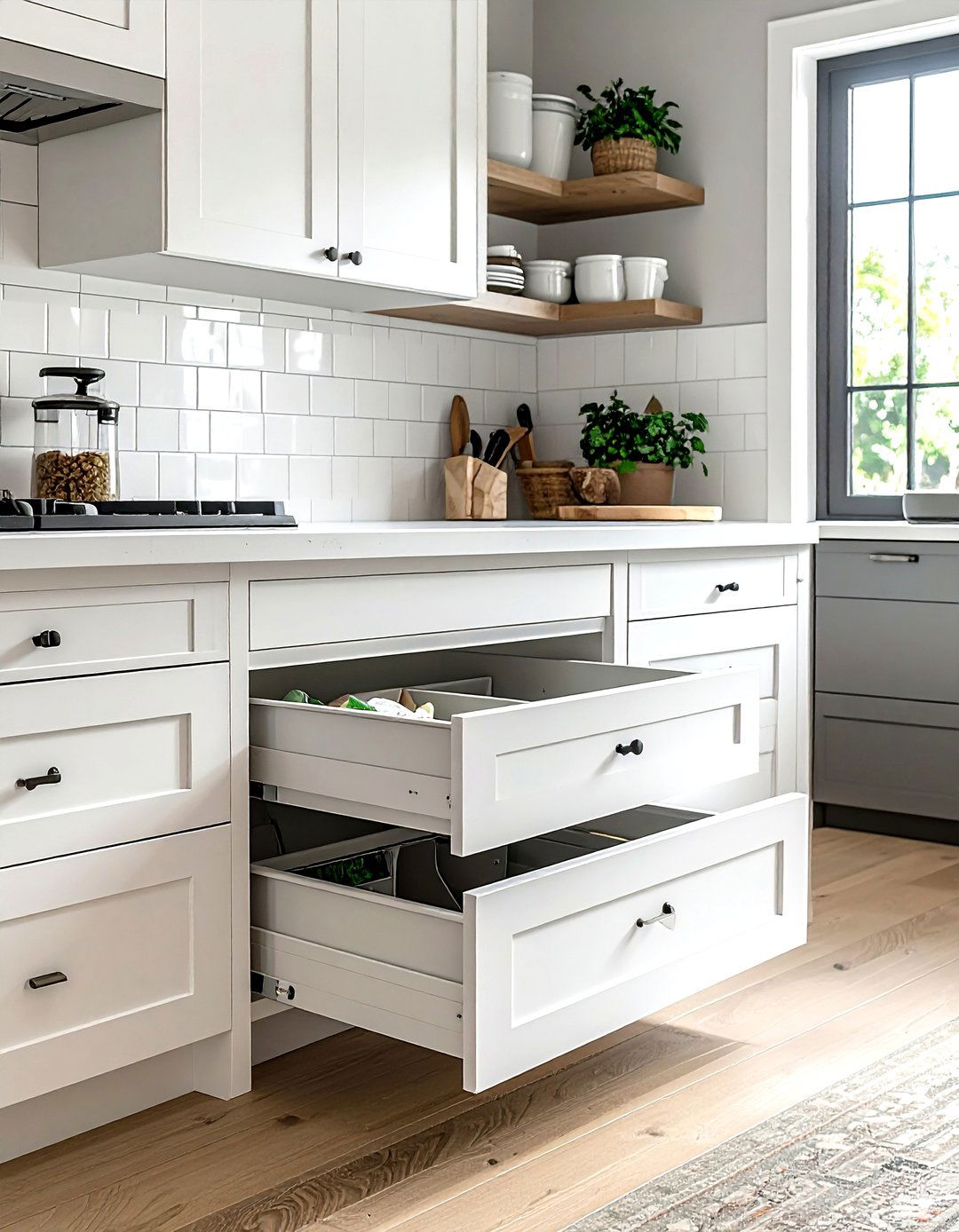 Hidden Trash Bin - 30 kitchen refresh ideas