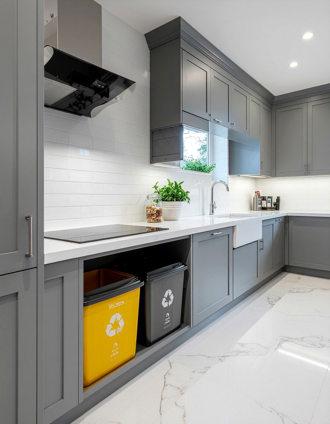 Hidden Trash Pullout - 30 chef's kitchen ideas